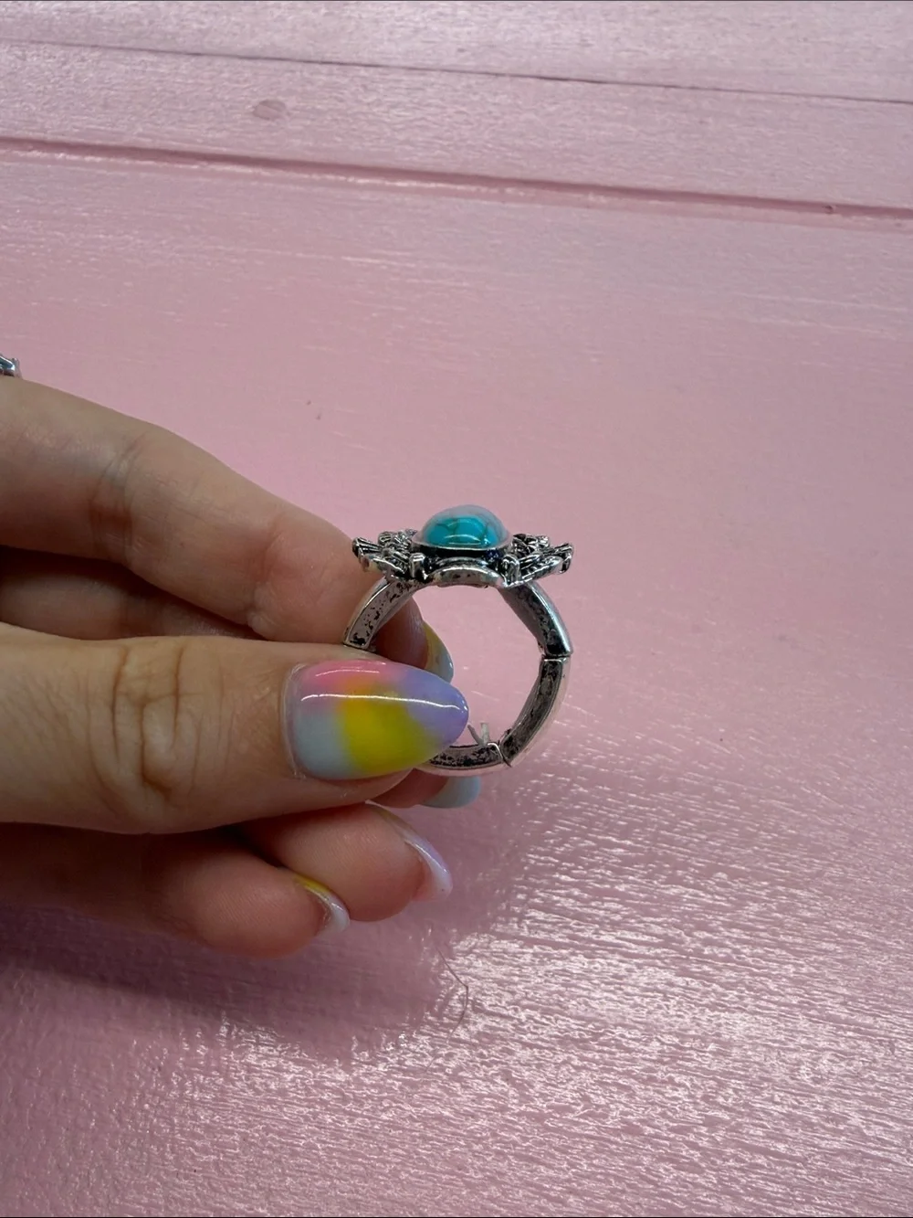 Turquoise Oval Statement Ring - Women Jewelry